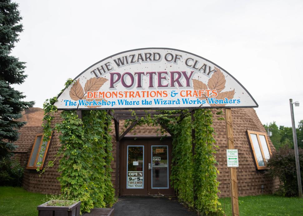 Exterior of the Wizard of Clay pottery in Bloomfield