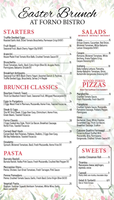 easter menu