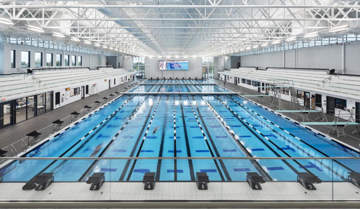 Olympic-size swimming pool facility in DuPage