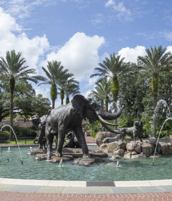 Elephant Fountain at Audubon Zoo
