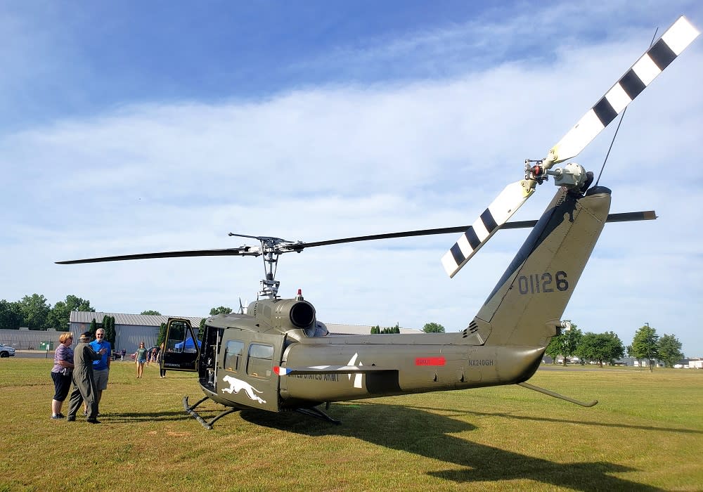 Back of huey helicopter