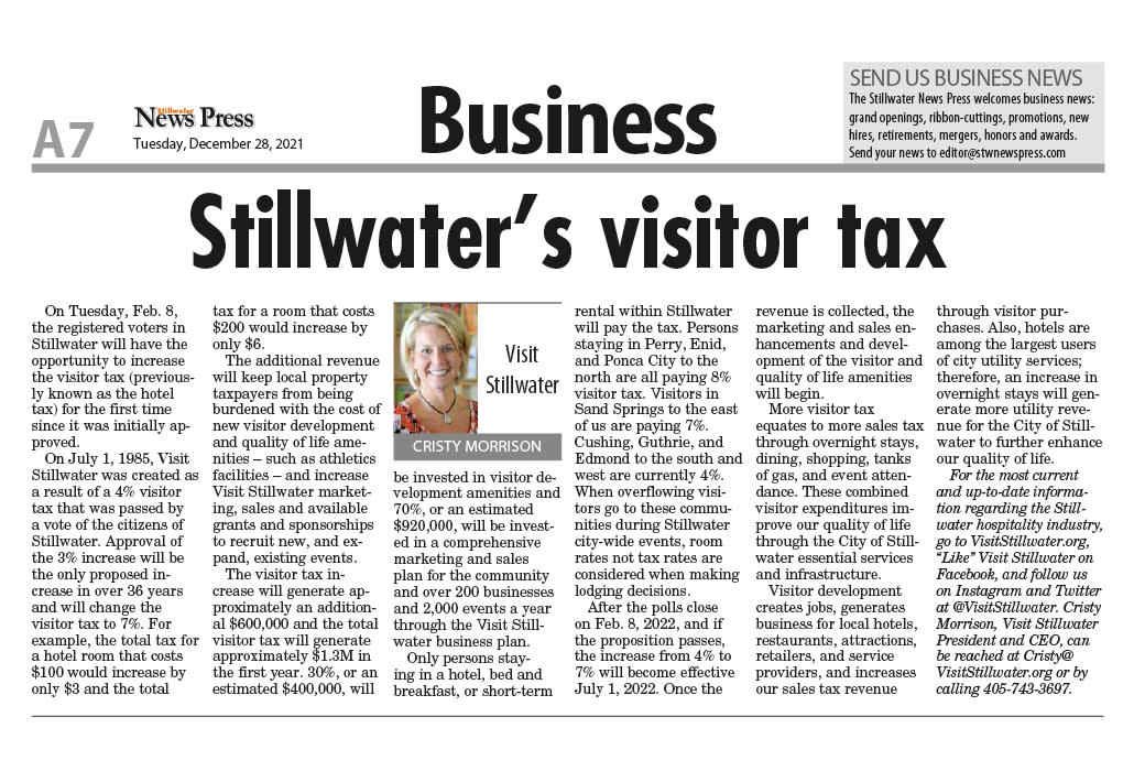 Visitor Tax Article