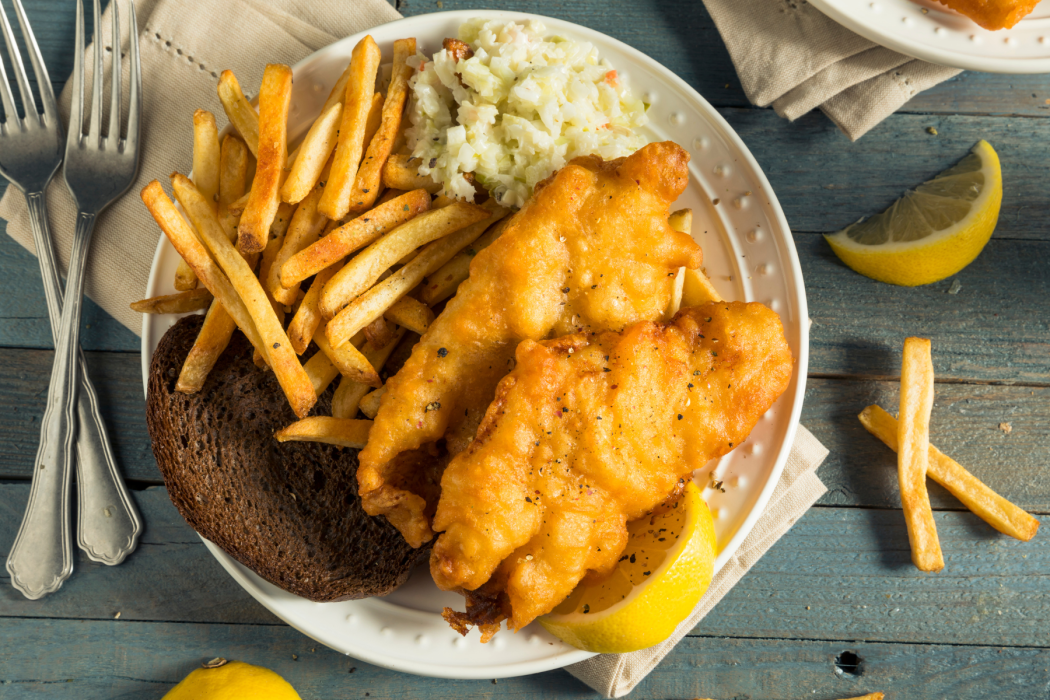 Good friday fish fry. Beer battered Haddock.