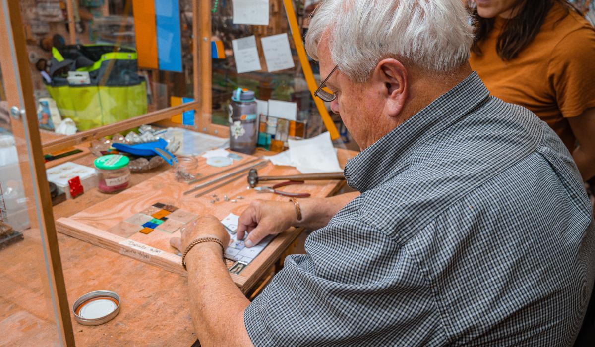 joe at stained glass works