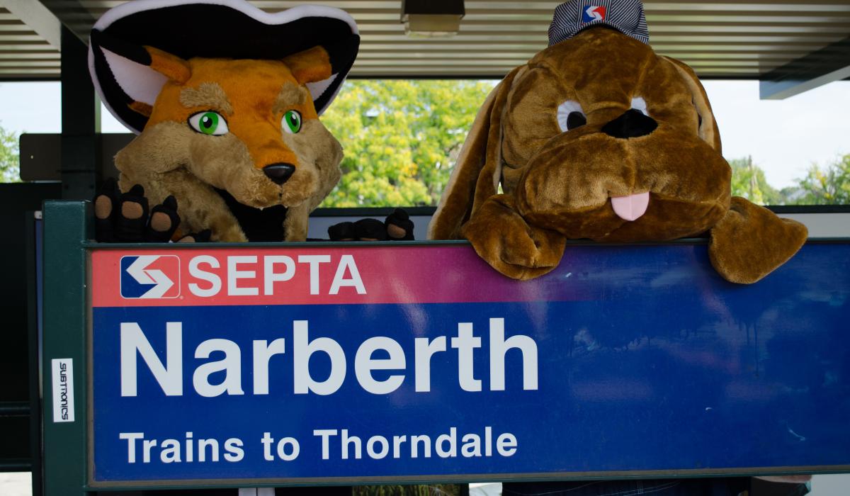 Monty and Paws at Narberth SEPTA