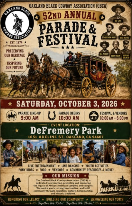 Black Cowboy Parade Flyer