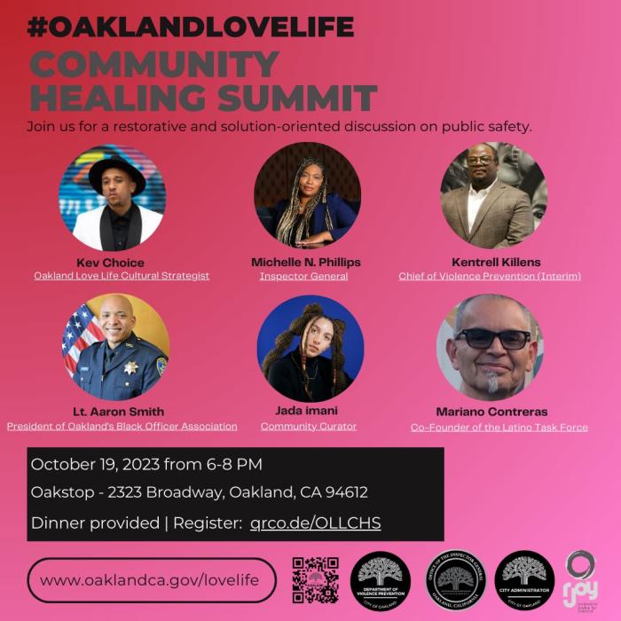 Community Healing Event - Oakland Love Life Week
