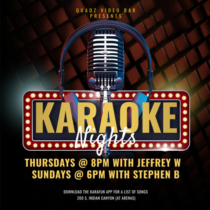 Quadz Karaoke nights poster