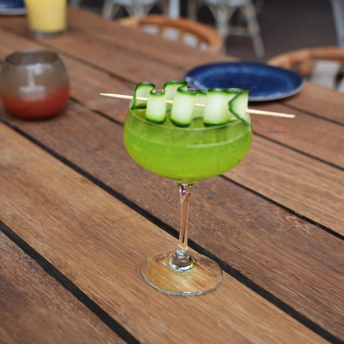 Yuzu Basil Cucumber Spritz cocktail at Arizona Biltmore