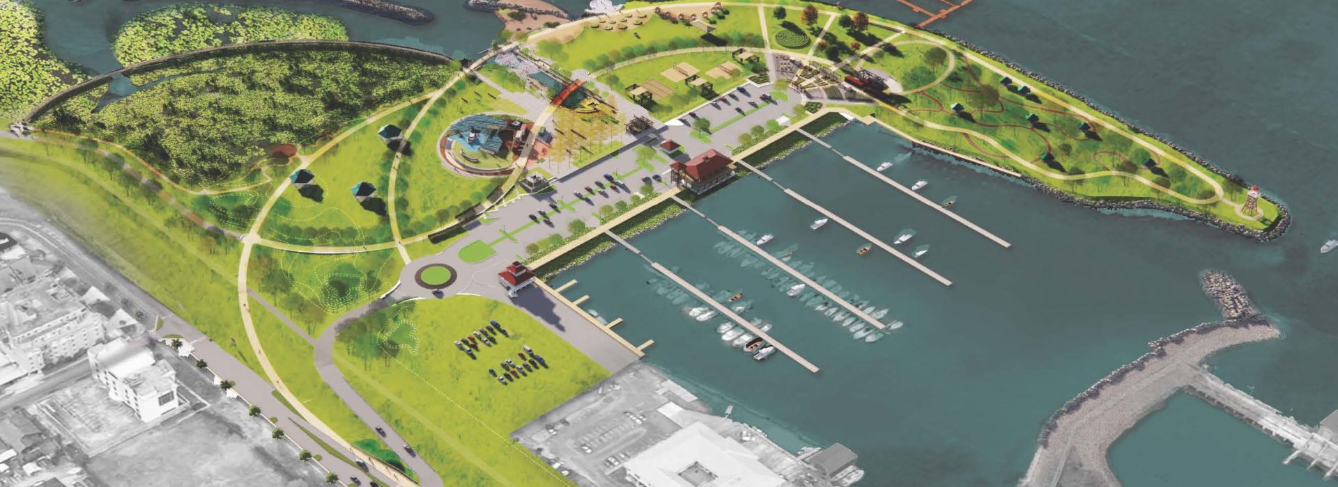 Rendering Of  Bucktown Harbor Master Plan