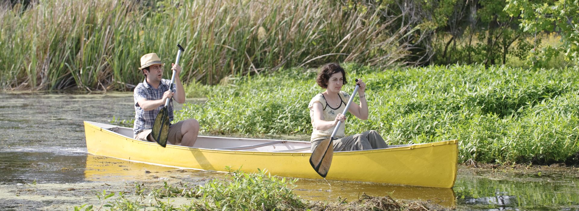 Couple Canoeing in Jefferson Parish