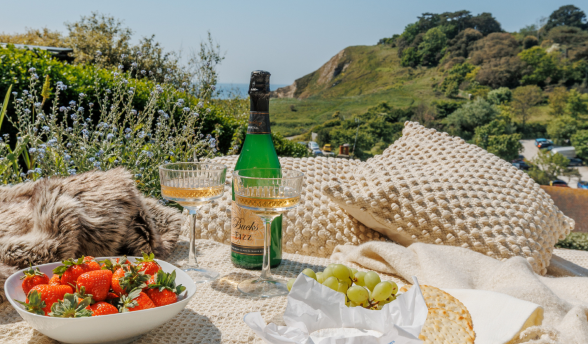 Table with wine