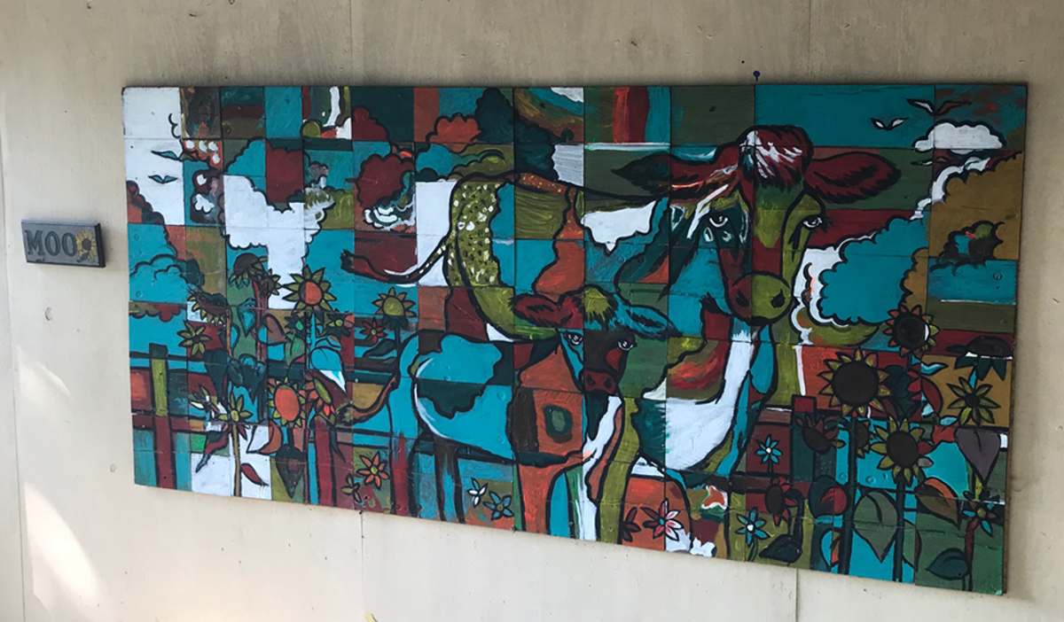 Cown mural at Art Barn's Art Blitz 2021