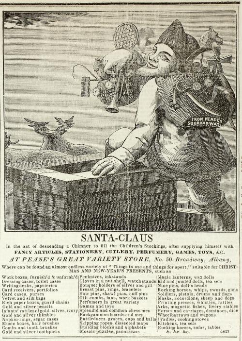 Richard H. Pease Santa Claus Advertisement 1842