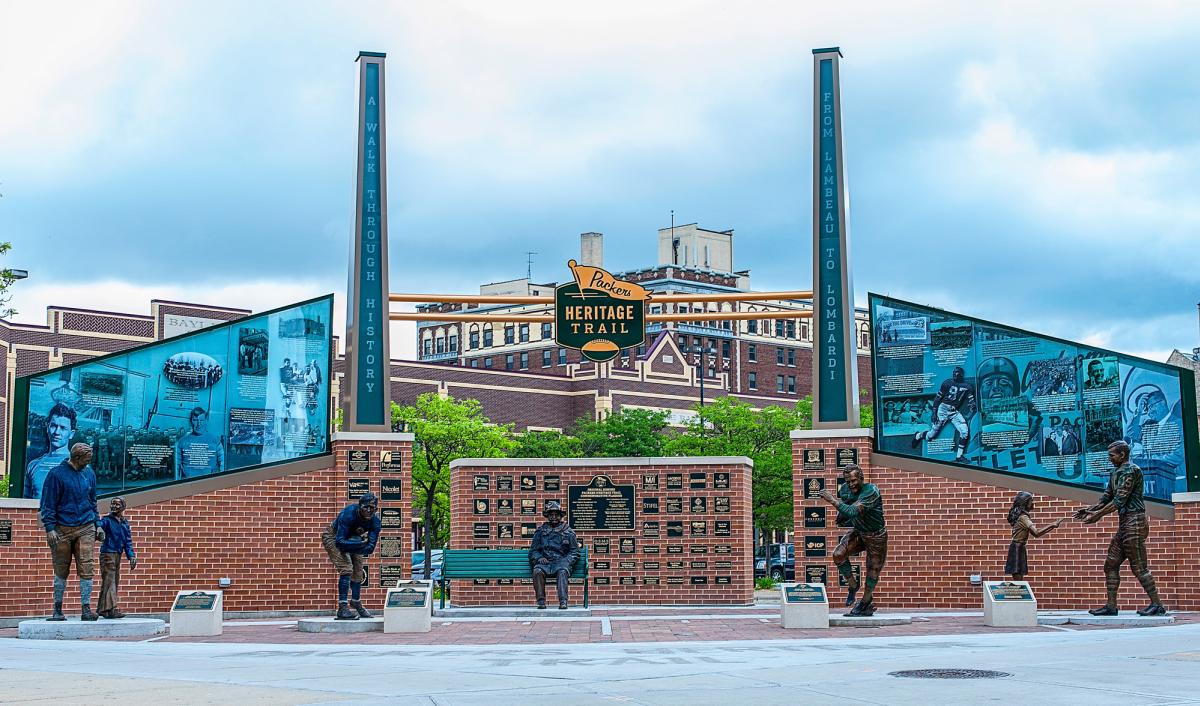 Packers Heritage Trail in Downtown Green Bay