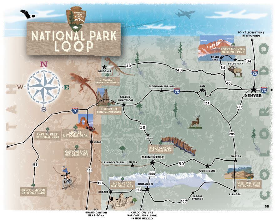 National Parks Loop map