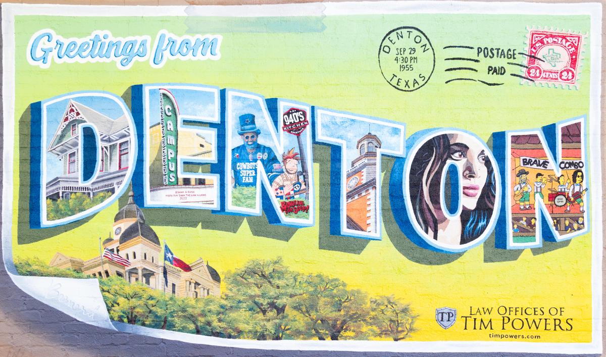 Denton Postcard Mural