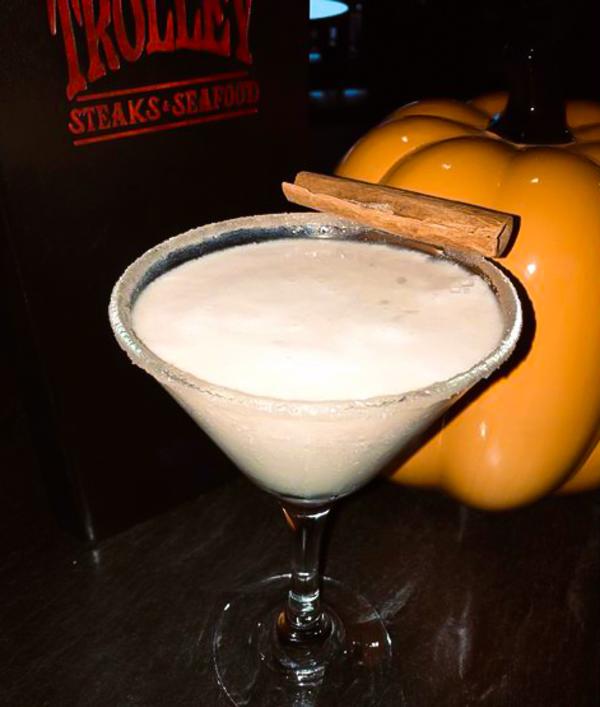 Pumpkin Pie Martini at Trolley Steaks and Seafood in Fort Wayne