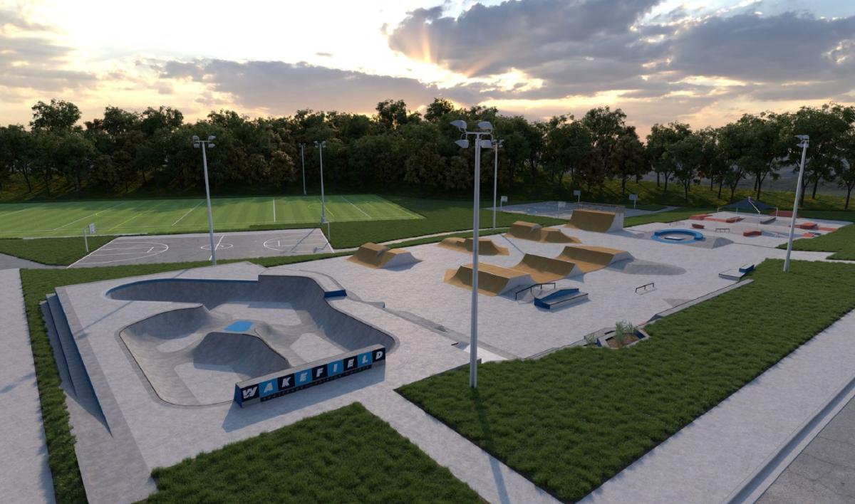 Wakefield Skate Park - Rendering - Fairfax County Park Authority - Sports