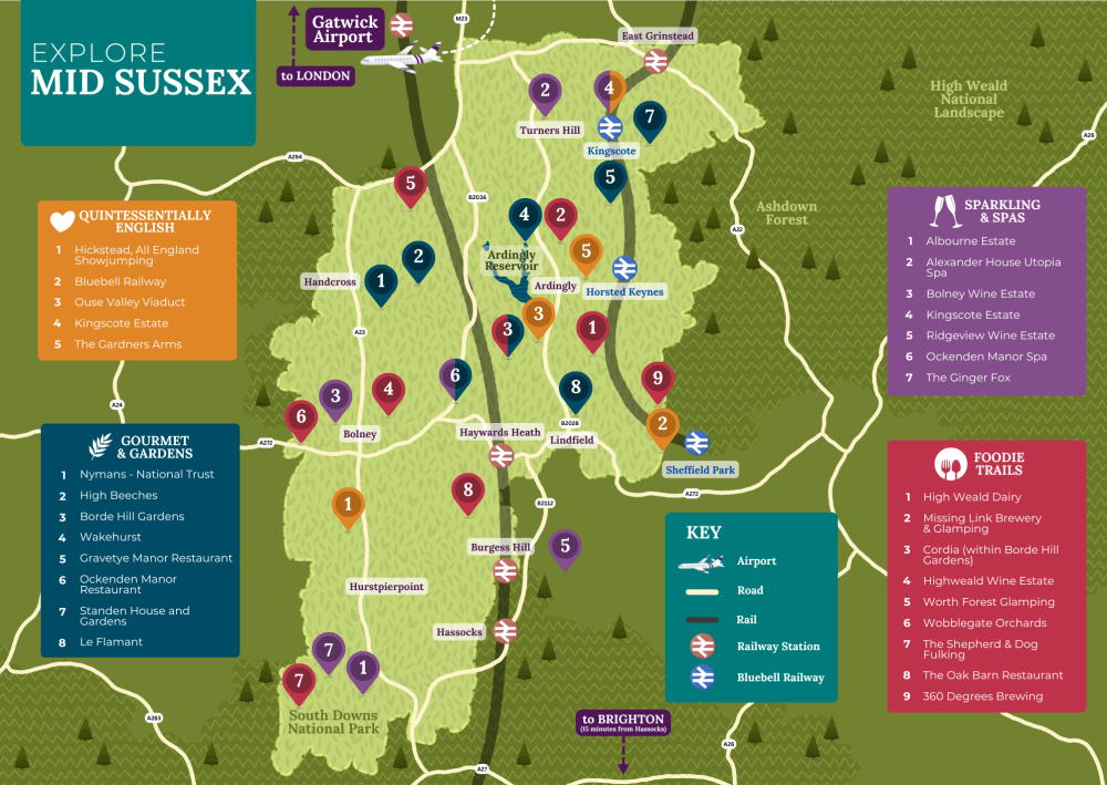 Explore Mid Sussex Map