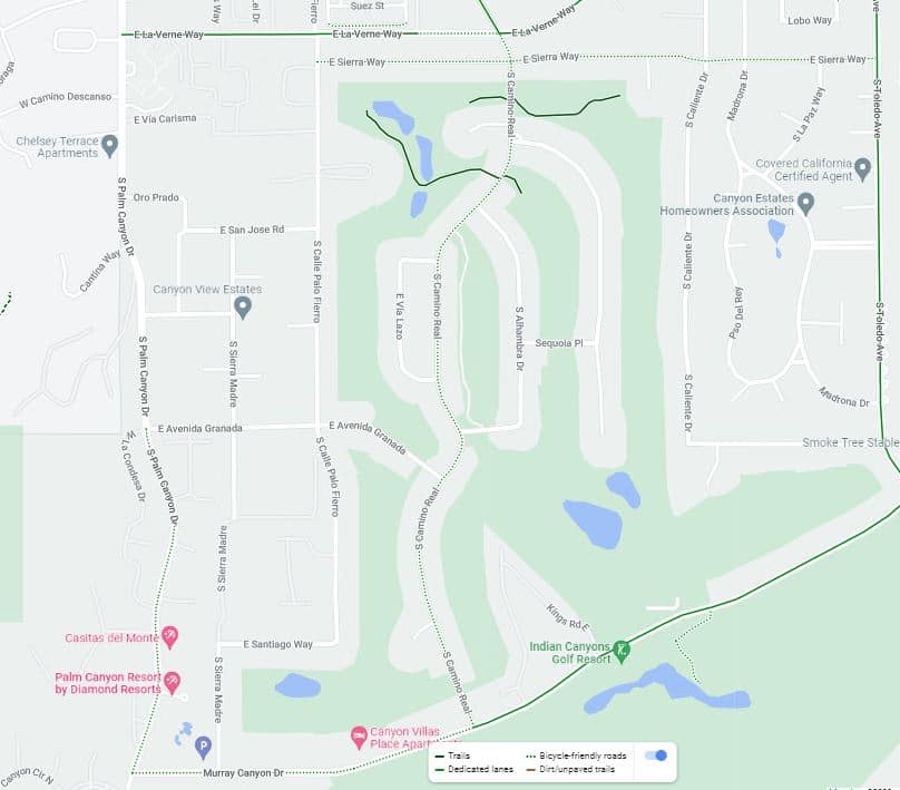 Bike south palm springs map