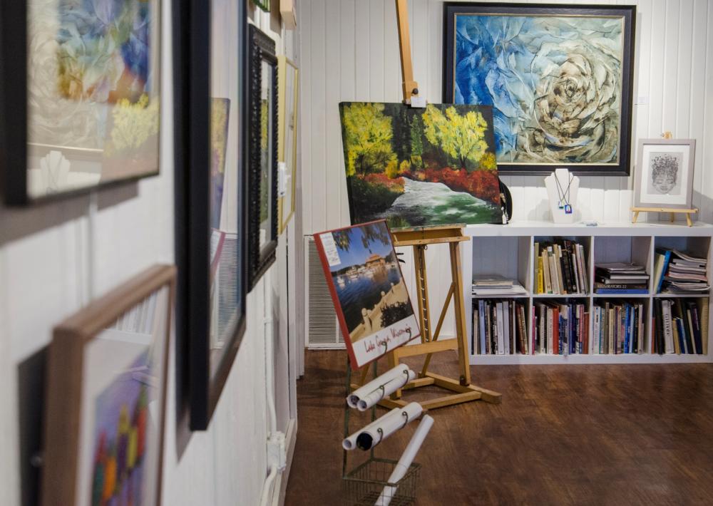 Art exhibit at Gallery 223 in downtown Lake Geneva