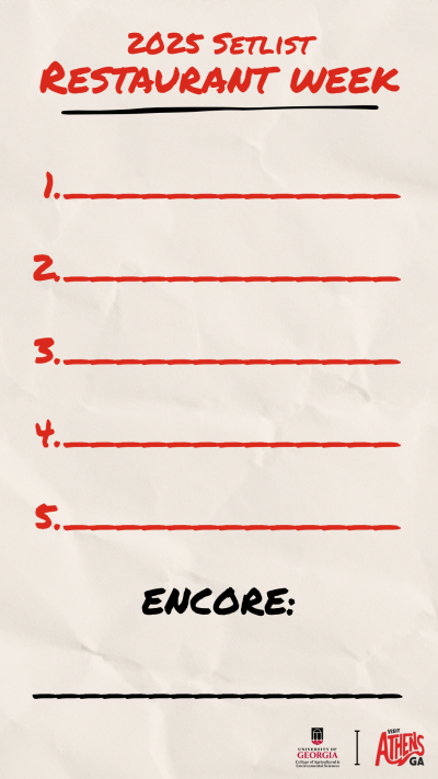 2025 Restaurant Week Setlist Prompt