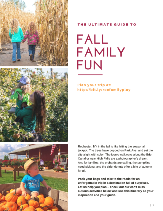 Rochester Family - Fall Fun Itinerary