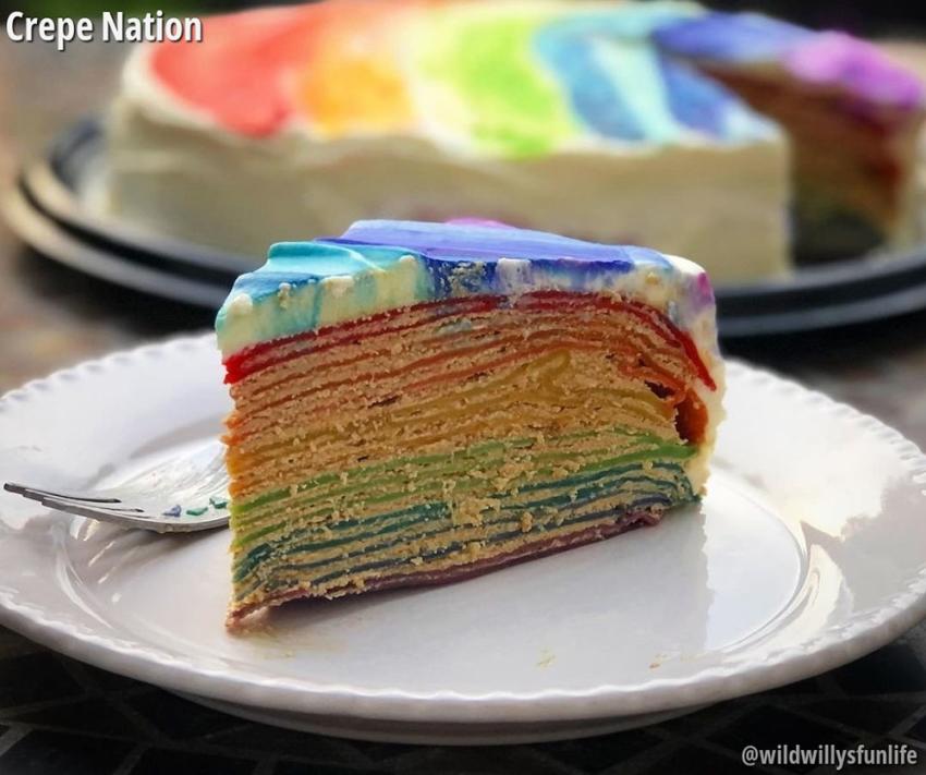Crepe Nation rainbow layer crepe