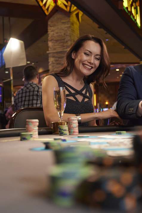 Couple playing blackjack