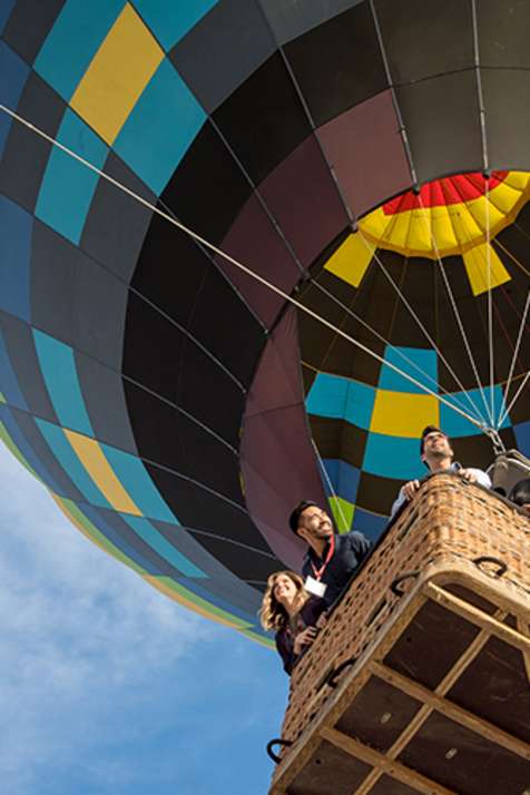 Group on Hot Air Balloon in Temecula Valley