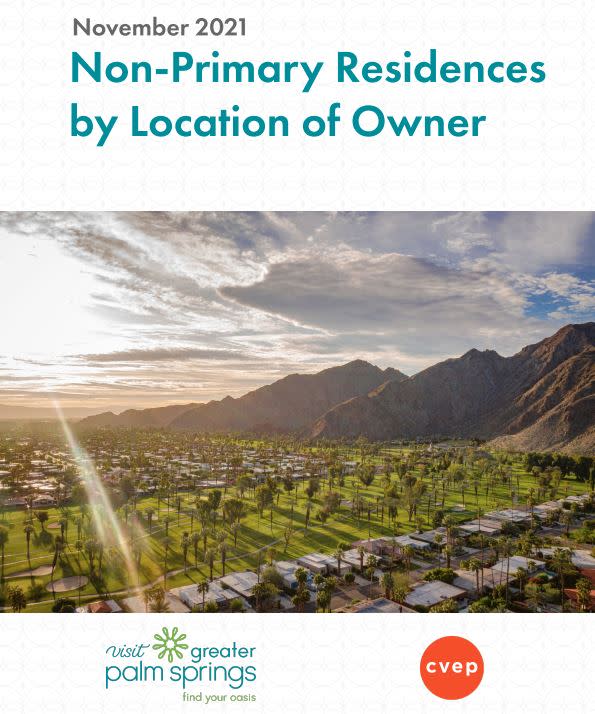 Cover Photo of research. Non-Primary residences, view of mountains over Palm Springs