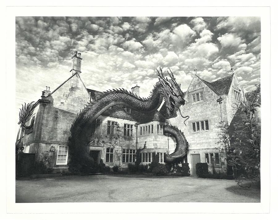 Artwork from the A Place That Whispers exhibition by internationally acclaimed photographic artists Anderson & Low. The artworks reimagine Hidcote as a magical threshold where photography, illustration, and storytelling intertwine.