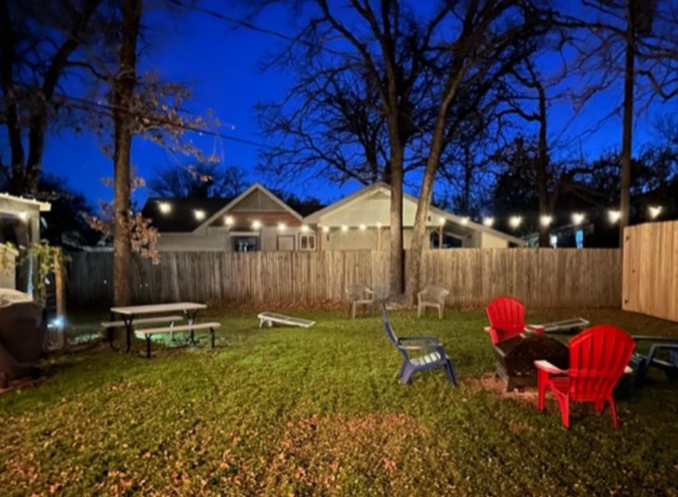 Backyard night time