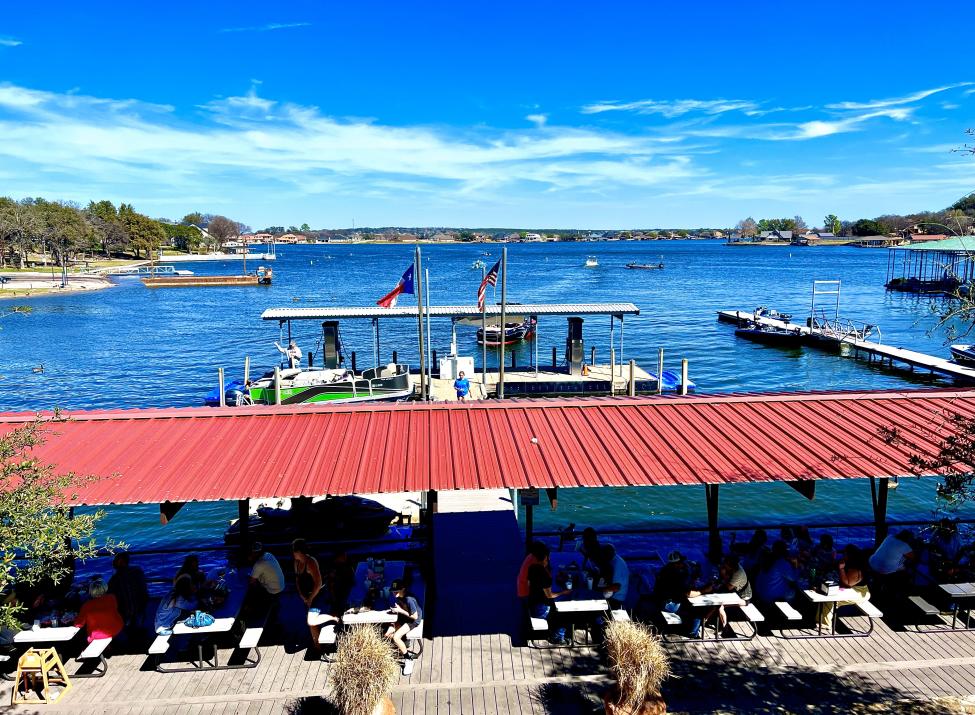 The Lake Granbury Marina waterfront