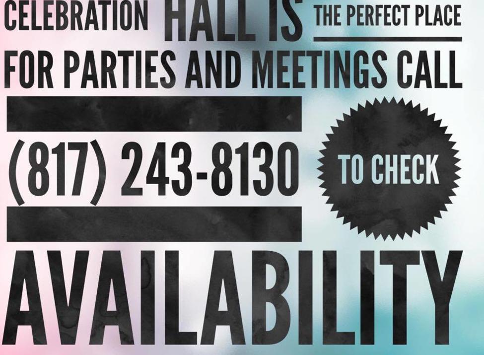 Celebration Hall Sign