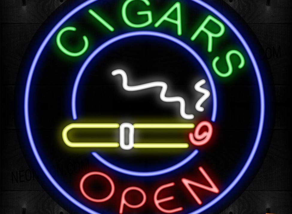 Cigars Open Neon Sign