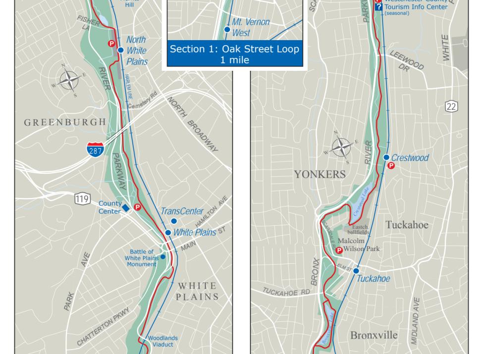 Bronx River Pathway map