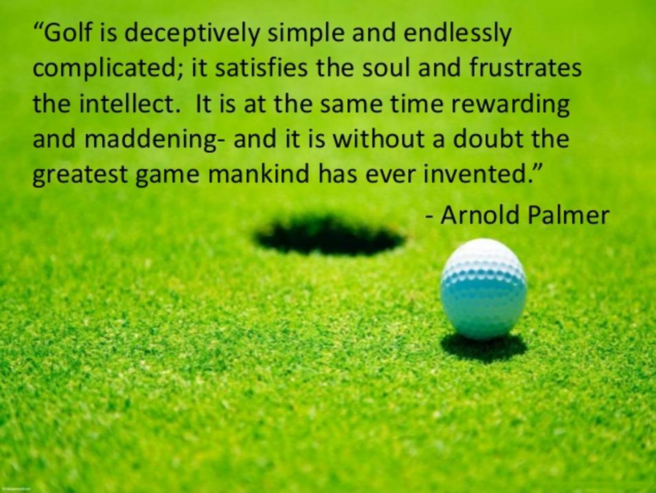 Inspirational golf quote