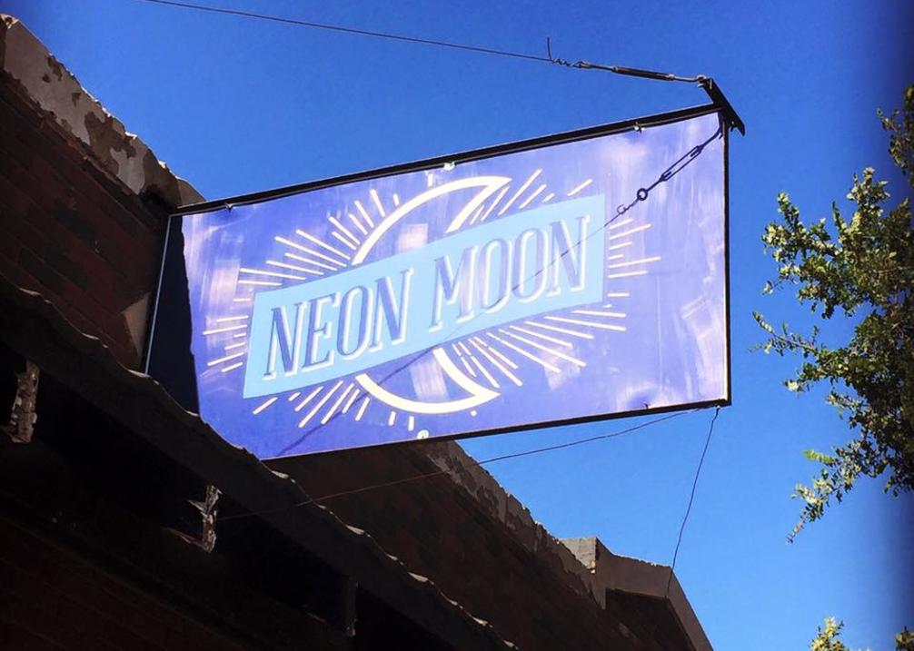 Neon Moon Storefront Sign