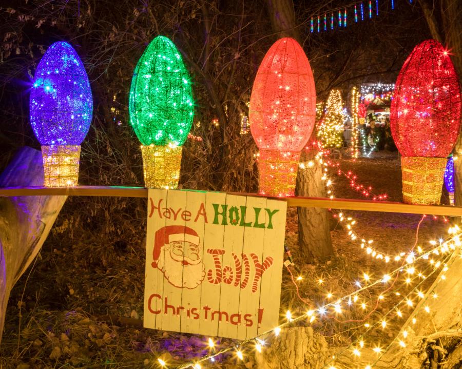 A holiday lights display called Christmas Walk in the Woods in Loveland