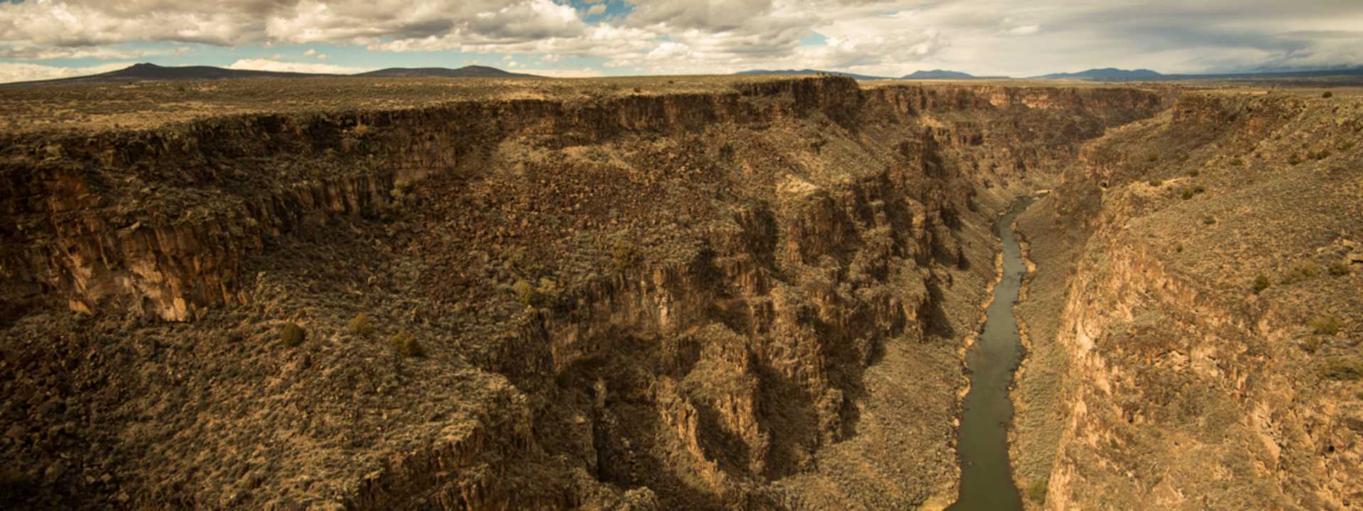 Aerial view of the Rio Grande Gorge in northern New Mexico