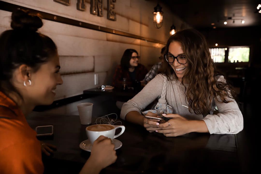 Ladies enjoying coffee