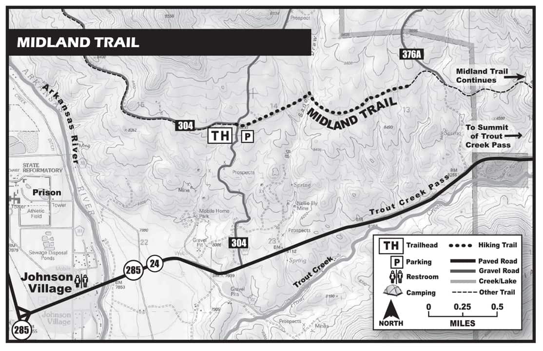 Midland-Trail-Outlines map