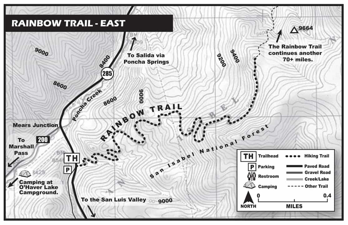 Rainbow-Trail-East-Outlines map