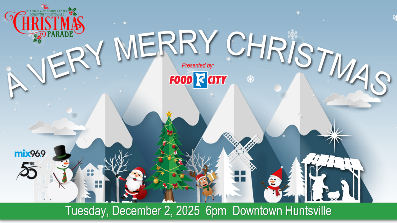 11th Annual Mix 96.9 VBC Huntsville Christmas Parade