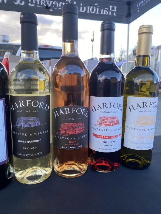 Harford Vineyard and Winery Wine Selections