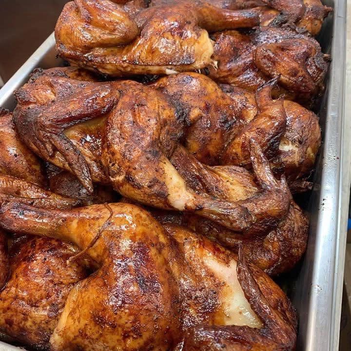 chickens at New Market BBQ