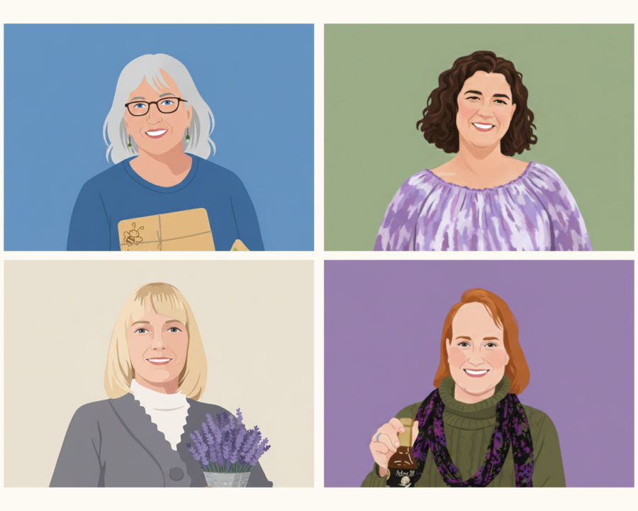 Brave Women Illustration Collage. Generated by AI.