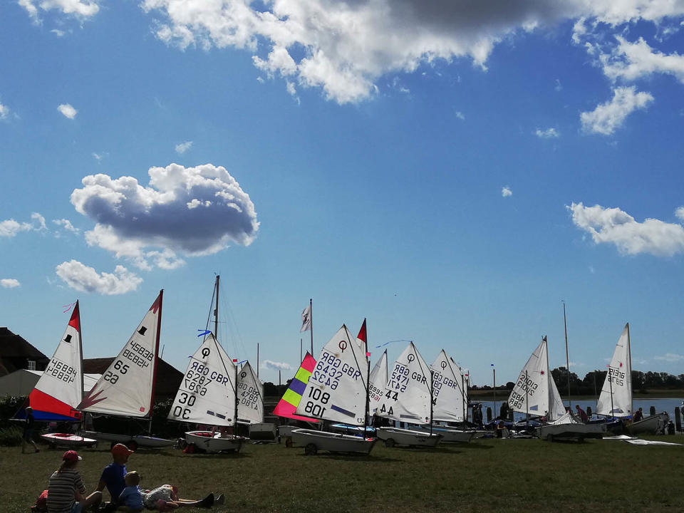 A view of sailing boats from Bosham Quay